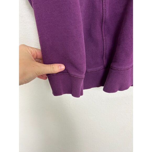 Duluth Trading Sweatshirt Women's M Purple Zip Pocket‎ Heavyweight CrewNeck - Picture 7 of 10